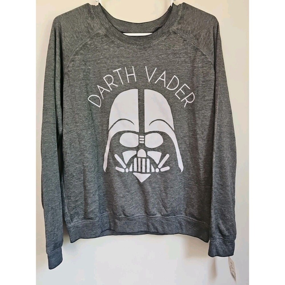 Darth Vader Star Wars Crew Neck Womens Sweatshirt Pullover Gray size Medium